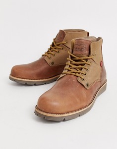 Кожаные походные ботинки коричневого цвета Levis Jax-Коричневый