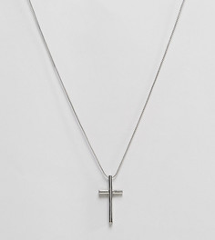 Серебристое ожерелье-цепочка с подвеской-крестом Reclaimed Vintage Inspired эксклюзивно для ASOS-Серебряный