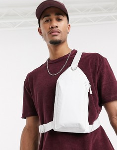 Белая сумка на грудь из искусственной кожи ASOS DESIGN-Белый