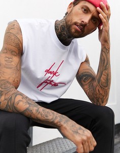 Oversized-футболка без рукавов с логотипом ASOS DESIGN x Dark Future-Белый