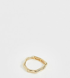 Золотистое эластичное кольцо ASOS DESIGN Curve-Золотой