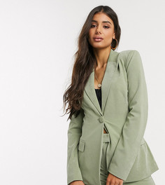 Шалфейно-зеленый пиджак с поясом 4th + Reckless Tall-Серый