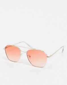 Квадратные солнцезащитные очки с розовыми стеклами Jeepers Peepers-Розовый цвет