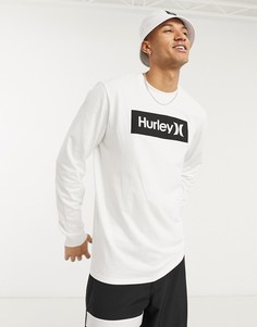 Белый лонгслив с логотипом Hurley Core One and Only