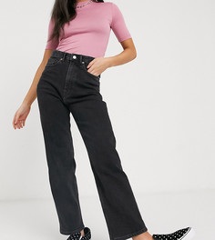 Черные джинсы прямого кроя с завышенной талией Monki-Черный цвет
