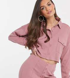 Короткая рубашка от комплекта розового цвета Missguded Petite-Розовый