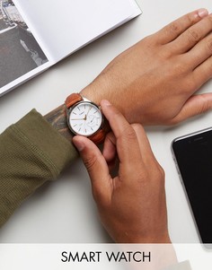 Смарт-часы со светло-коричневым кожаным ремешком Timex IQ Hybrid-Светло-коричневый