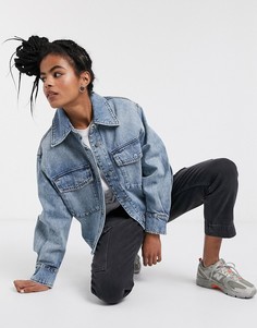 Голубая джинсовая куртка с карманами & Other Stories-Синий