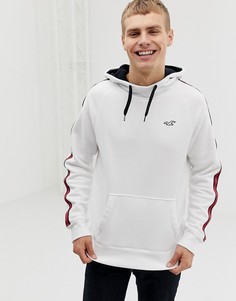 Худи белого цвета с фирменной лентой Hollister-Белый