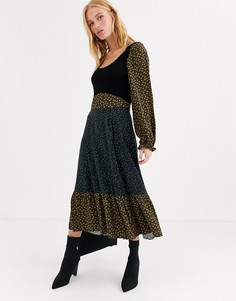 Платье миди с длинными рукавами Opening Ceremony-Мульти