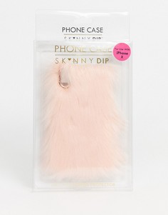 Чехол с меховой отделкой для iPhone X/XS от Skinnydip-Розовый