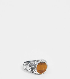 Серебряное кольцо с полудрагоценным камнем Reclaimed Vintage inspired эксклюзивно для ASOS-Серебряный