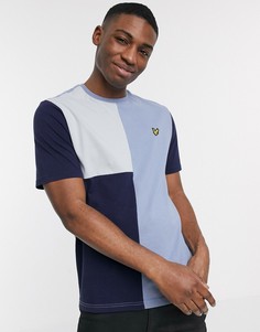 Футболка в стиле колор блок Lyle & Scott-Синий