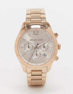 Золотисто-розовые наручные часы Michael Kors layton MK6796-Розовый