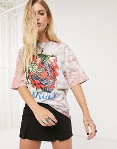 Футболка с принтом дракона Bershka-Серый