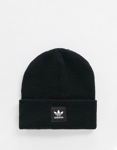 Черная шапка бини с логотипом adidas Originals-Черный