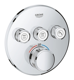 Термостат для встраиваемого монтажа на 3 выхода, GROHE Grohtherm SmartControl, хром, (29121000)