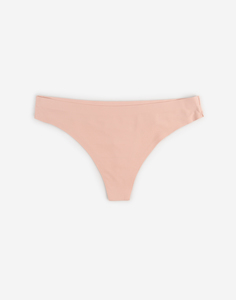 Бежевые бесшовные трусы-стринги Gloria Jeans