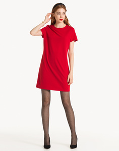 Красное платье с коротким рукавом Gloria Jeans