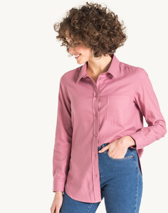 Розовая рубашка с карманом Gloria Jeans