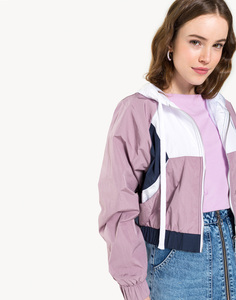 Лиловая укороченная куртка с капюшоном Gloria Jeans