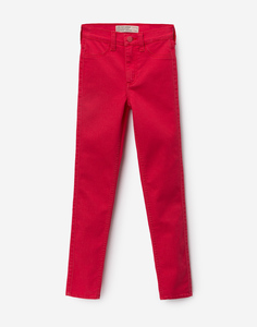 Красные облегающие джинсы для девочки Gloria Jeans