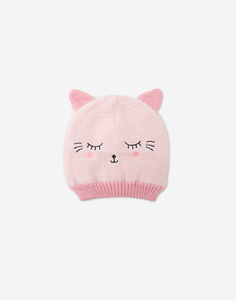 Розовая шапка «Кошечка» для девочки Gloria Jeans