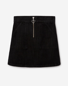 Чёрная джинсовая юбка для девочки Gloria Jeans