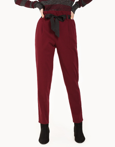 Бордовые брюки-галифе с поясом Gloria Jeans
