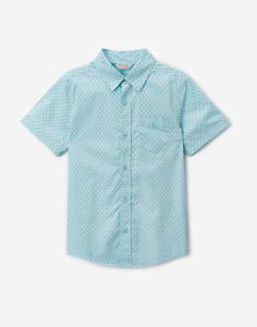 Голубая рубашка с узором для мальчика Gloria Jeans