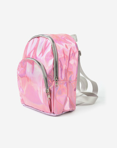 Розовый голографический рюкзак для девочки Gloria Jeans