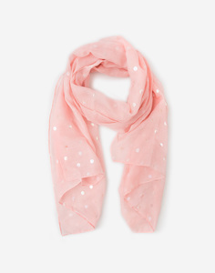 Розовый шарф в горох Gloria Jeans