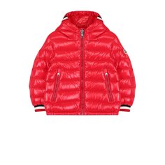 Стеганая куртка на молнии с капюшоном Moncler Enfant