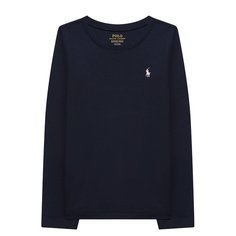 Однотонный лонгслив с логотипом бренда Polo Ralph Lauren