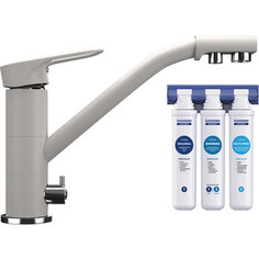 Смеситель для кухни Ulgran c фильтром Барьер Эксперт, белый (UB-010-331-Expert)