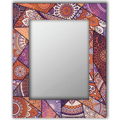 Настенное зеркало Дом Корлеоне Сиреневый калейдоскоп 80x80 см