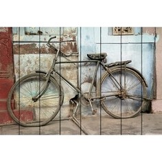 Картина на дереве Дом Корлеоне Старый велосипед 120x180 см