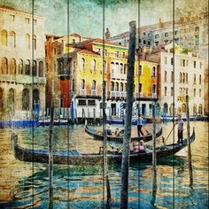 Картина на дереве Дом Корлеоне Венеция 60x60 см