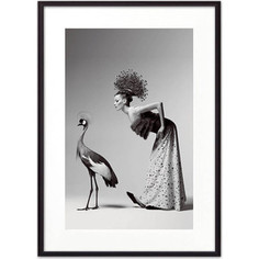 Постер в рамке Дом Корлеоне Девушка и журавль 50x70 см
