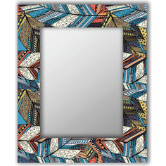 Настенное зеркало Дом Корлеоне Синие перья 50x65 см