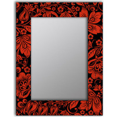 Настенное зеркало Дом Корлеоне Красные цветы 50x65 см
