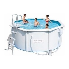 Каркасный бассейн Bestway 56571 BW, Стальной Hydrium Pool Set 360х120 см 10990л, фильтр-насос 2006 л/ч , лестница,