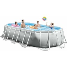 Каркасный бассейн Intex 26796 Prism Frame Oval 503х274x122 см 13365л, фил.-насос 5678л\ч, лестн., тент, подст.,