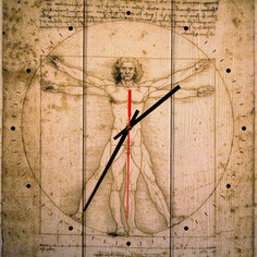 Настенные часы Дом Корлеоне Витрувианский человек 40x40 см