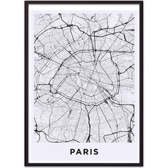 Постер в рамке Дом Корлеоне Карта Париж 50x70 см