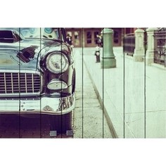 Картина на дереве Дом Корлеоне Ретро автомобиль 100x150 см