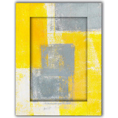 Картина с арт рамой Дом Корлеоне Желтый и серый 70x90 см