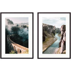 Набор из 2-х постеров Дом Корлеоне Коллаж Природа №16 50х70 см 2 шт.