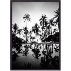 Постер в рамке Дом Корлеоне Пальмы у бассейна 40x60 см