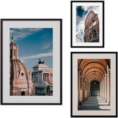 Набор из 3-х постеров Дом Корлеоне Коллаж Рим №22 30х40 см 1 шт., 40х60 см 1 шт., 50х70 см 1шт.